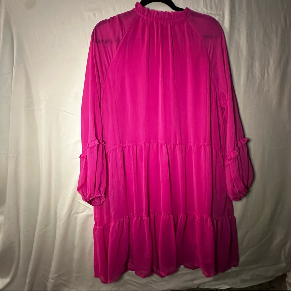 Vince Camuto Valentine’s long sleeve dress hot pink NWT. Feminine Barbie ballet - Picture 3 of 13